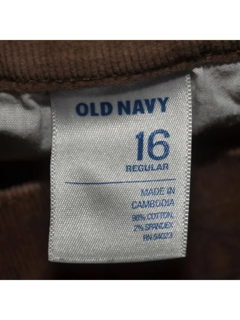 Old Navy Corduroy Pants Womens 16 Brown Bootcut Stretch Y2K 5 Pocket Fall